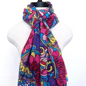 Retro Lilly Pulitzer Funky Mod Print Scarve